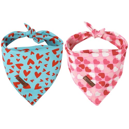 Babole Pet Hundehalstücher zum Valentinstag, rosa und himmelblau, Herzmuster, Valentinstags-Hundehalstuch, Lätzchen für Jungen und Mädchen, niedliches Urlaubstuch, Bandana für mittelgroße und große Babole Pet Hundehalstücher zum Valentinstag, rosa und himmelblau, Herzmuster, Valentinstags-Hundehalstuch, Lätzchen für Jungen und Mädchen, niedliches Urlaubstuch, Bandana für mittelgroße und große von Babole Pet