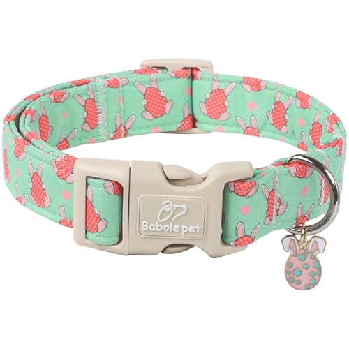 Babole Pet Oster-Hundehalsband für kleine Hunde, niedliches Osterhasen-Ei, Hundehalsband, Jungen, Mädchen, Welpen, verstellbar, Schnellverschluss-Schnalle, Halsband mit Osterei-Charm, Größe S Babole Pet Oster-Hundehalsband für kleine Hunde, niedliches Osterhasen-Ei, Hundehalsband, Jungen, Mädchen, Welpen, verstellbar, Schnellverschluss-Schnalle, Halsband mit Osterei-Charm, Größe S von Babole Pet