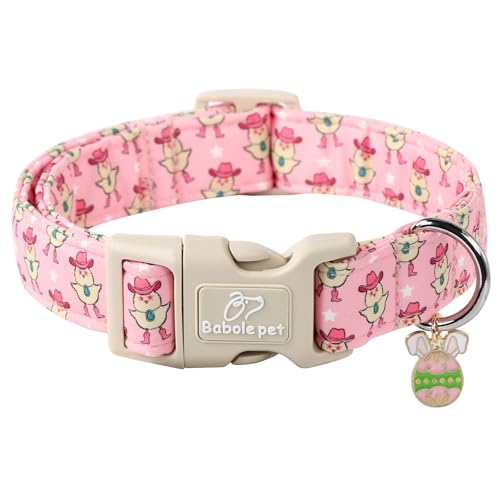 Babole Pet Oster-Hundehalsband mit Schnellverschluss-Schnalle, verstellbar, bequem, Größe XS, Rosa mit niedlichem Hühner-Aufdruck Babole Pet Oster-Hundehalsband mit Schnellverschluss-Schnalle, verstellbar, bequem, Größe XS, Rosa mit niedlichem Hühner-Aufdruck von Babole Pet