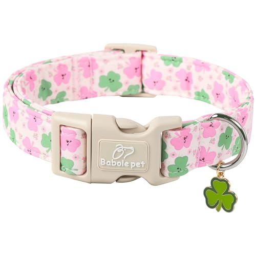 Babole Pet St. Patricks Day Hundehalsband für kleine Hunde – niedliches irisches Kleeblatt-Hundehalsband, Jungen, Mädchen, Welpen, verstellbar, Schnellverschluss-Schnalle, Halsband mit grünem Babole Pet St. Patricks Day Hundehalsband für kleine Hunde – niedliches irisches Kleeblatt-Hundehalsband, Jungen, Mädchen, Welpen, verstellbar, Schnellverschluss-Schnalle, Halsband mit grünem von Babole Pet