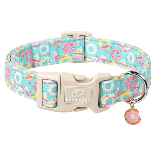 Babole Pet Verstellbares Sommer-Hundehalsband, süßes Mint-Dessert-Hundehalsband für kleine, mittelgroße Hunde, leicht, Schnellverschluss-Schnalle, Halsband für Jungen und Mädchen, Größe M Babole Pet Verstellbares Sommer-Hundehalsband, süßes Mint-Dessert-Hundehalsband für kleine, mittelgroße Hunde, leicht, Schnellverschluss-Schnalle, Halsband für Jungen und Mädchen, Größe M von Babole Pet