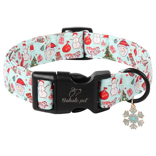 Babole Pet Weihnachts-Hundehalsband, niedliches blaues Weihnachtsmann-Hundehalsband für kleine Hunde, Haustiere, verstellbar, Winter-Festivalhalsband, Weihnachtsgeschenk, Schnellverschluss-Schnalle Babole Pet Weihnachts-Hundehalsband, niedliches blaues Weihnachtsmann-Hundehalsband für kleine Hunde, Haustiere, verstellbar, Winter-Festivalhalsband, Weihnachtsgeschenk, Schnellverschluss-Schnalle von Babole Pet