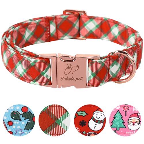Babole Pet Weihnachts-Hundehalsband für große Hunde – niedliches Winter-Festival-Halsband, verstellbar, Weihnachten, kariert, Haustier-Metallschnalle, Halsband für Welpen, Mädchen, Jungen, Hündinnen, Babole Pet Weihnachts-Hundehalsband für große Hunde – niedliches Winter-Festival-Halsband, verstellbar, Weihnachten, kariert, Haustier-Metallschnalle, Halsband für Welpen, Mädchen, Jungen, Hündinnen, von Babole Pet