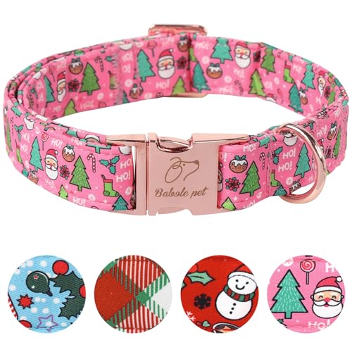 Babole Pet Weihnachts-Hundehalsband für kleine Hunde – niedliches Winter-Festival-Halsband, verstellbar, Weihnachtsmann, Haustier, Metallschnalle, Halsband für Welpen, Mädchen, Jungen, Hündinnen, Babole Pet Weihnachts-Hundehalsband für kleine Hunde – niedliches Winter-Festival-Halsband, verstellbar, Weihnachtsmann, Haustier, Metallschnalle, Halsband für Welpen, Mädchen, Jungen, Hündinnen, von Babole Pet