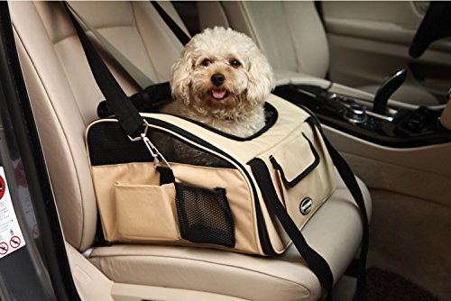 Autositz für Haustiere, faltbar, Transportbox für Hund/Katze von BabycarePro