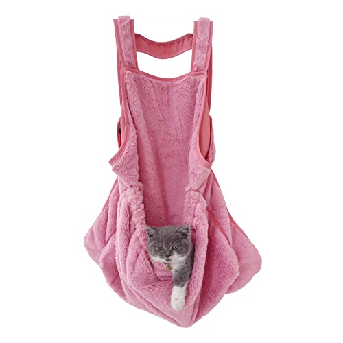 Haustiertragetasche, Schlafsack für kleine Hunde und Katzen, mit Schultergurt, weich und atmungsaktiv, Rosa von Babyezz