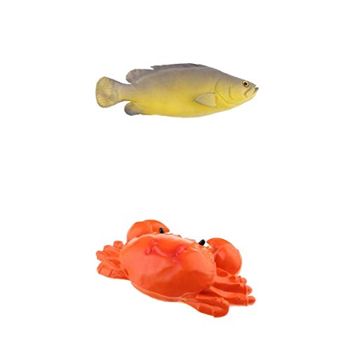 Backbayia Meerestiere, Simulation Fisch Spielzeug zum Kauen, kreativ, Dekoration für Aquarium von Backbayia
