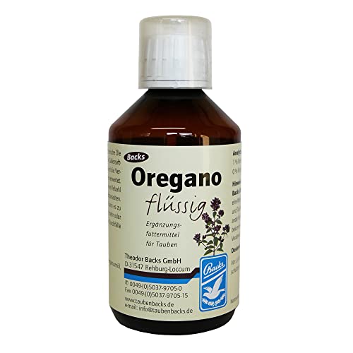 Backs Oregano flüssig - 250 ml - wirkt verdauungsfördernd und stimuliert die Gallensaft- und Enzymsekretion im Darm - für Kaninchen, Nager, Geflügel und Tauben von Backs