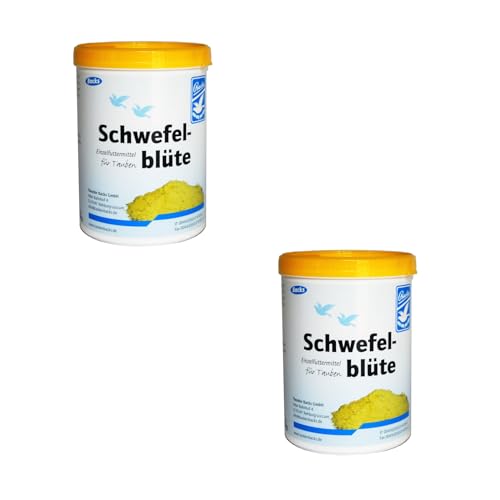 Backs Schwefelblüte | Doppelpack | 2 x 600 g | Einzelfuttermittel für Tauben | Kann in der Mauserzeit unterstützend wirken | Schwefel zur unterstützenden Neubildung des Gefieders Backs Schwefelblüte | Doppelpack | 2 x 600 g | Einzelfuttermittel für Tauben | Kann in der Mauserzeit unterstützend wirken | Schwefel zur unterstützenden Neubildung des Gefieders von Backs
