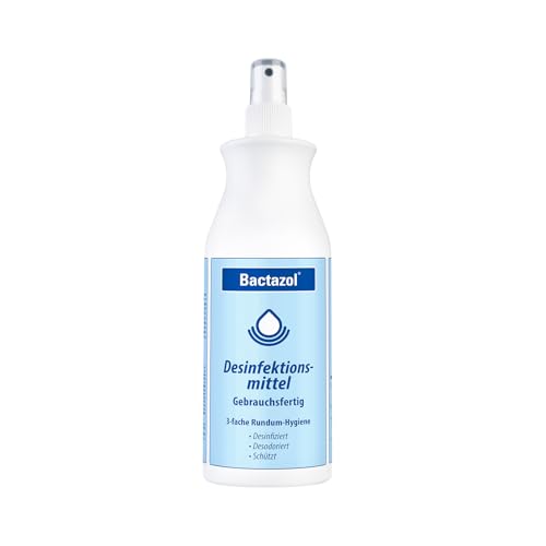 Bactazol Desinfektionsmittel 500ml - Schutz vor Viren, Bakterien & Pilzen - Enthält Isopropanol (2-Propanol) - Rundum-Hygiene für Mensch, Haushalt & Tierumgebung - Zur Handdesinfektion geeignet von Bactazol