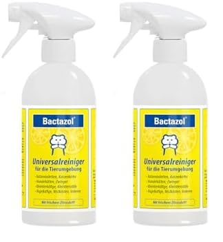 Bactazol Universalreiniger 500ml - Mit frischem Zitrusduft für Hunde, Katzen, Kleintiere & Vögel (Packung mit 2) von Bactazol