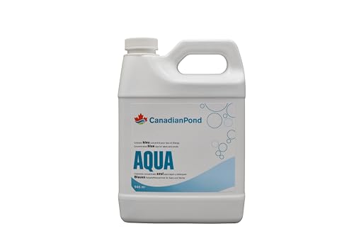 CanadianPond Aqua konzentrierte blaue Teichfarbe für Teiche und See, blockiert UV-Strahlen vom Erhitzen Ihres Teichs, färbt Wasser hellblau/türkis, verlangsamt das Wasserwachstum, 1 l behandelt einen von Bacterius