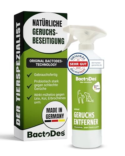 BactoDes - Animal Geruchsneutralisierer 1 L in gebrauchsfertiger Sprayflasche - Starker Enzymreiniger Katzenurin, Hundeurin & Tiergerüche - Effektiver Geruchsentferner mit Bio Mikroben-Wirkung BactoDes - Animal Geruchsneutralisierer 1 L in gebrauchsfertiger Sprayflasche - Starker Enzymreiniger Katzenurin, Hundeurin & Tiergerüche - Effektiver Geruchsentferner mit Bio Mikroben-Wirkung von BactoDes
