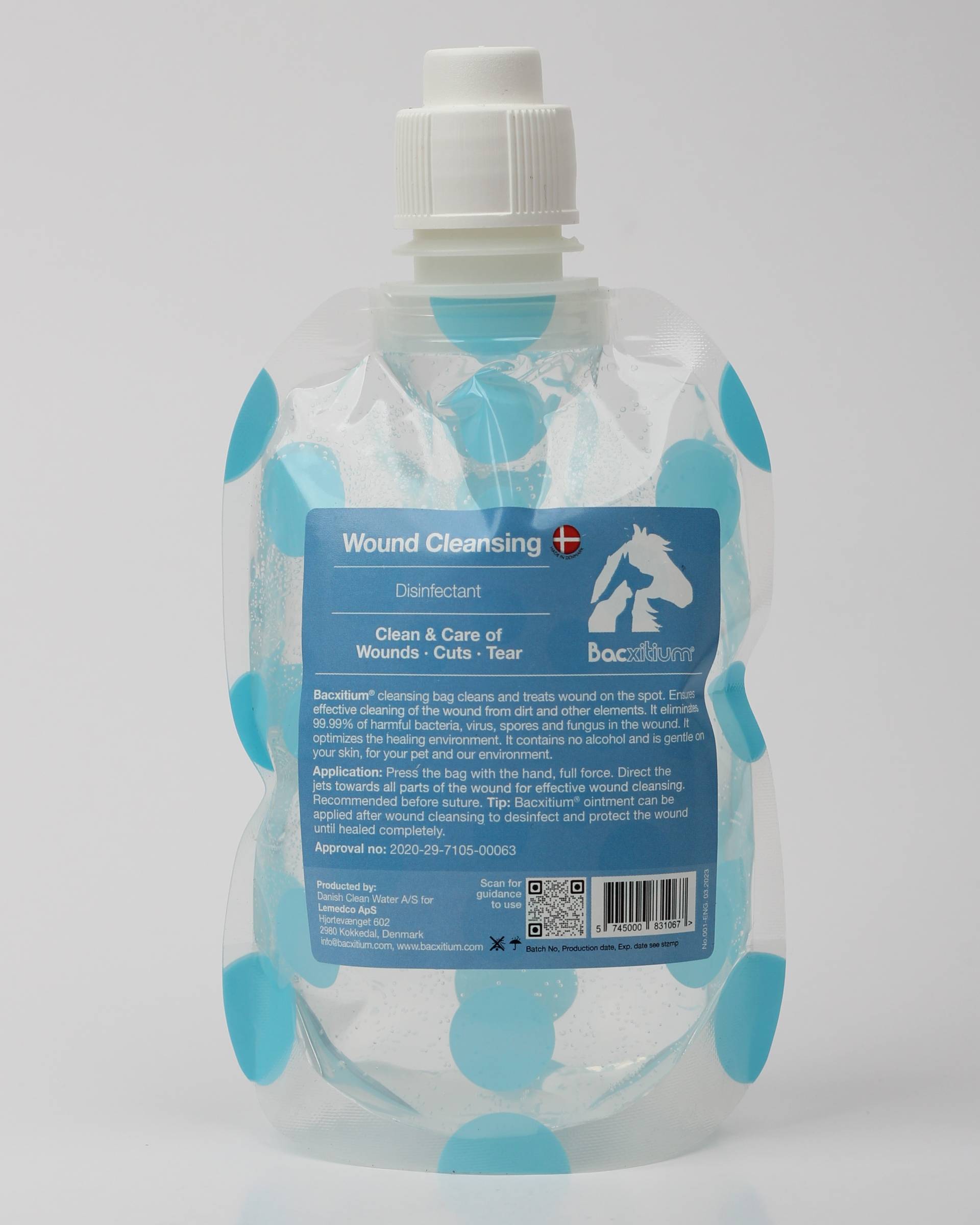 Bacxitium® Wundreinigungsbeutel 300ml für die Wundreinigung von Bacxitium®