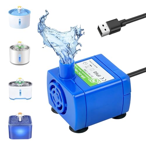 Bacxzomx Ersatzpumpe für Katzenbrunnen, Leise Trinkbrunnen Pumpe Ersatz, USB Pumpe für Katzen Trinkbrunnen, Ersatzpumpe für Katze Brunnen Hunde Bacxzomx Ersatzpumpe für Katzenbrunnen, Leise Trinkbrunnen Pumpe Ersatz, USB Pumpe für Katzen Trinkbrunnen, Ersatzpumpe für Katze Brunnen Hunde von Bacxzomx