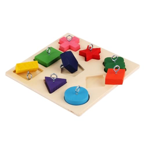 Baeroprki Papageien-Lernspielzeug, Interaktives Papageien-Trainingsspielzeug, Holzblock, Vögel, Puzzle-Spielzeug, Vogelzubehör Baeroprki Papageien-Lernspielzeug, Interaktives Papageien-Trainingsspielzeug, Holzblock, Vögel, Puzzle-Spielzeug, Vogelzubehör von Baeroprki