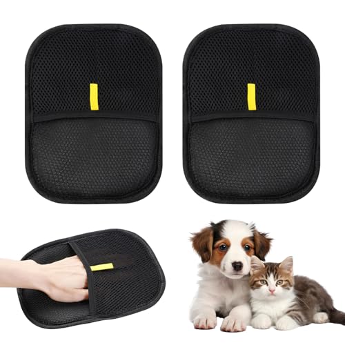 BafanglaiUK Pet Hair Remover Glove 2025, 2 Stück Double-Sided Pet Grooming Gloves, Wiederverwendbare Static Removal Gloves, Fellmagnet Katzen Hunde, Für Glattes und Gesundes Fell BafanglaiUK Pet Hair Remover Glove 2025, 2 Stück Double-Sided Pet Grooming Gloves, Wiederverwendbare Static Removal Gloves, Fellmagnet Katzen Hunde, Für Glattes und Gesundes Fell von BafanglaiUK