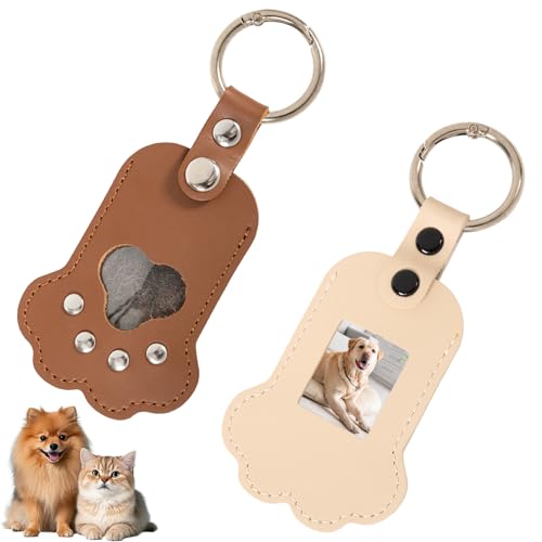 Katzen-Gedenkgeschenke, Hunde-Gedenkgeschenke, 2 Stück, Haustierfell-Andenken mit Fotohalter, Haustierpfotenförmiger Leder-Schlüsselanhänger, Erinnerungsbox, Trauergeschenk, Trauergeschenk für den Katzen-Gedenkgeschenke, Hunde-Gedenkgeschenke, 2 Stück, Haustierfell-Andenken mit Fotohalter, Haustierpfotenförmiger Leder-Schlüsselanhänger, Erinnerungsbox, Trauergeschenk, Trauergeschenk für den von Bafiwu