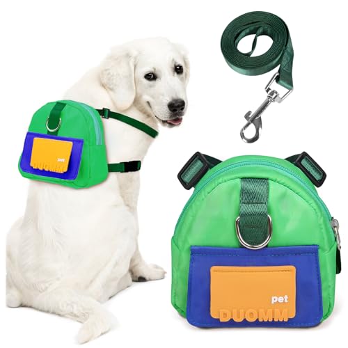 Bagentry Verstellbarer Hunderucksack, Geschirr mit Leine und Kotbeutelspender, wasserdichte Hundesatteltasche, selbsttragende Hundegeschirr-Tasche für 7,7–15 kg, mittelgroße Hunde, Reisen, Wandern, Bagentry Verstellbarer Hunderucksack, Geschirr mit Leine und Kotbeutelspender, wasserdichte Hundesatteltasche, selbsttragende Hundegeschirr-Tasche für 7,7–15 kg, mittelgroße Hunde, Reisen, Wandern, von Bagentry