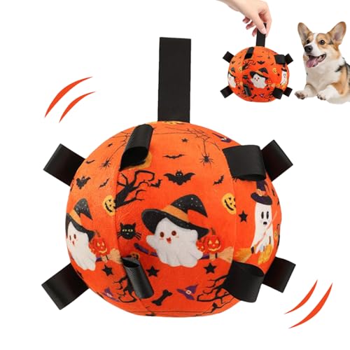 Bagiaope Hundebälle | Halloween Interaktiver Fußball Für Haustiere | Mit Glockenton Interaktives Hundespielzeug Für Apportieren Jagt Training Bewegung Indoor Outdoor Spiel von Bagiaope