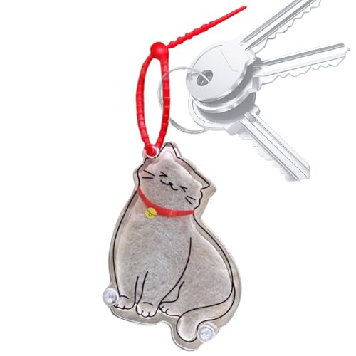Bagiaope Katzenhaar Andenken,Katzenhaar Sammler Andenken - Acryl Anhänger Mit Nachfüllfunktion Für Damen Herren Jugendliche Rucksack Handtasche Tragetasche von Bagiaope