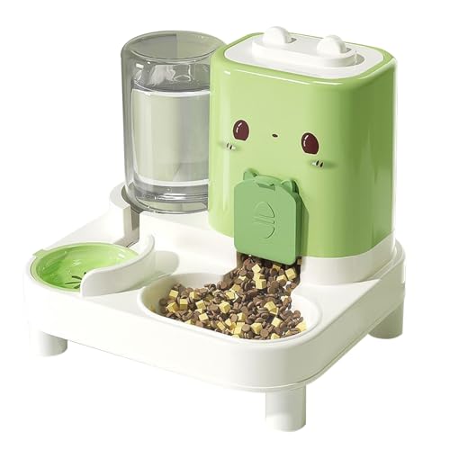 Futterspender Katze | Futter- und Wasserspender | 2-In-1 Automatischer Katzenfutter & Wasserspender Set, 800ml Wasser + 1,8l Futterautomat, Abnehmbarer, Für Katzen, Kleine Hunde & Welpen Futterspender Katze | Futter- und Wasserspender | 2-In-1 Automatischer Katzenfutter & Wasserspender Set, 800ml Wasser + 1,8l Futterautomat, Abnehmbarer, Für Katzen, Kleine Hunde & Welpen von Bagiaope
