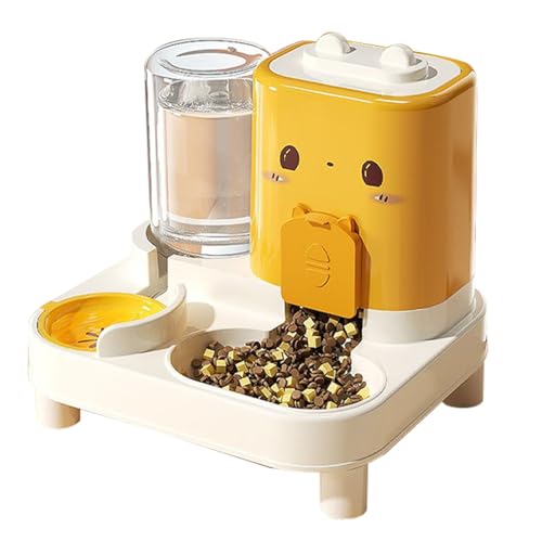 Futterspender Katze | Futter- und Wasserspender | 2-In-1 Automatischer Katzenfutter & Wasserspender Set, 800ml Wasser + 1,8l Futterautomat, Abnehmbarer, Für Katzen, Kleine Hunde & Welpen Futterspender Katze | Futter- und Wasserspender | 2-In-1 Automatischer Katzenfutter & Wasserspender Set, 800ml Wasser + 1,8l Futterautomat, Abnehmbarer, Für Katzen, Kleine Hunde & Welpen von Bagiaope