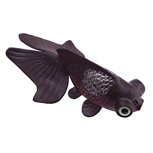 Aquarium Dekoration Silikon Kleine Fische Aquarium Fischglas Kunststoff Schwimmen Goldfisch Betta Fisch Lustige Künstliche Silikon Ornament Rot Betta Fisch (Brauner Goldfisch Nr. 6) von Bagima