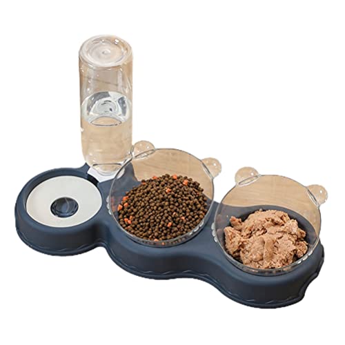 Bagima Food Pet 39 * 17 * 11 Automatischer Futterautomat für Haustiere 15 Grad Neigung Zur Halswirbelsäule Triple Dog Cat Bowls Pet Supplies Futternapf (2) von Bagima