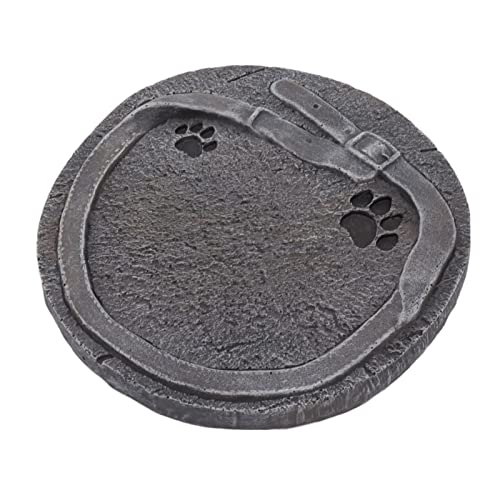 Bagima Haustier-Gedenkstein, Pfotenabdruck und Gürteldekoration, DIY-Schriftzug, Haustier-Grabstein, Grabstein Hunde und Katzen (1#11) von Bagima