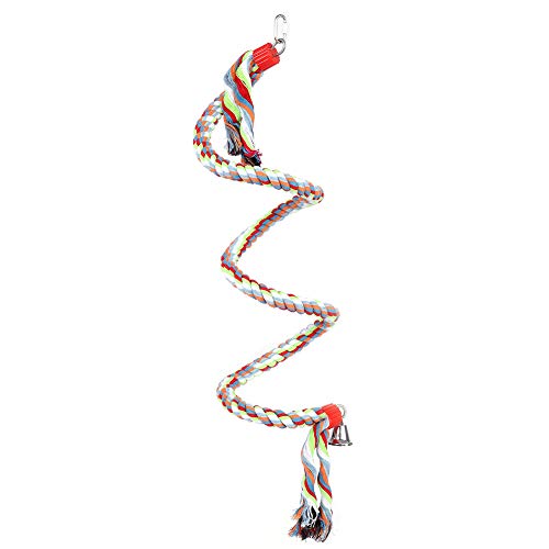 Bagima Spiral Stangen Vögel 20 × 20 × 10 1,6 Meter Schwingen Kletternde Stehende Spielzeuge Vögel Liefert für Große Mittlere Kleine Papageien von Bagima
