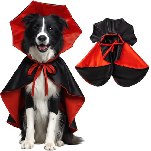 Hundekostüm Halloween Vampirumhang, Rot Schwarz Pet Kostüm Für Hunde, Weihnachten Karneval Geburtstag Kostümparty, 50 X 50 cm Hundekostüm Halloween Vampirumhang, Rot Schwarz Pet Kostüm Für Hunde, Weihnachten Karneval Geburtstag Kostümparty, 50 X 50 cm von BaiDekun