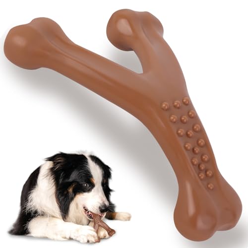 Bailey&buddies® Hundespielzeug, unzerstörbares Kauspielzeug für aggressive Kauer, langlebiges, robustes, interaktives Nylon, echter Speckgeschmack, Outdoor-Extrem-Kauspielzeug für mittelgroße und von Bailey & buddies