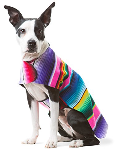 Hundebekleidung – Handgefertigter Hundeponcho aus authentischer mexikanischer Decke von Baja Ponchos (Rosa, Größe XL) von Baja Ponchos