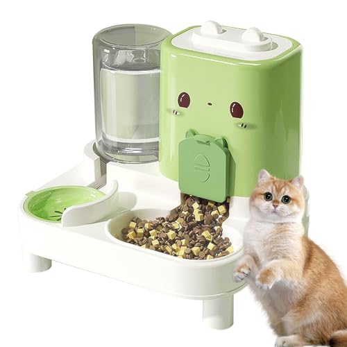 Bajbumgn Automatischer Katzenfutterautomat,2-in-1 Futterautomat Für Haustiere - Intelligenter Trinkbrunnen Für Haustiere Innen Außen Unterwegs Urlaub Katze Welpe Hase Bajbumgn Automatischer Katzenfutterautomat,2-in-1 Futterautomat Für Haustiere - Intelligenter Trinkbrunnen Für Haustiere Innen Außen Unterwegs Urlaub Katze Welpe Hase von Bajbumgn