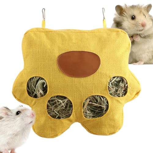 Bajbumgn Chinchilla Hay Feeder, Hase Heuhalter, Heuhaltertasche für kleines Tier, 4-Loch-Waschbecher-Snack-Rack für Fütterungspflege Gerbil Schildkröte Käfighütte Anreicherung Innenräume im Freien im von Bajbumgn