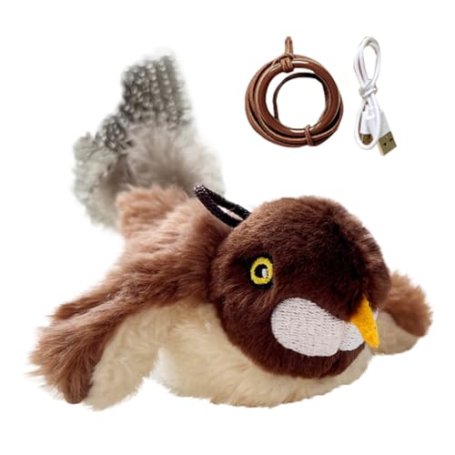 Bajbumgn Flatternder Vogel Katzenspielzeug | Flatternde Flügel Spatz Katzenangel,Wiederaufladbares Trainingsspielzeug Zur Jagdförderung Und Gegen Langeweile Mit Bewegungsstimulation Für Haustiere Bajbumgn Flatternder Vogel Katzenspielzeug | Flatternde Flügel Spatz Katzenangel,Wiederaufladbares Trainingsspielzeug Zur Jagdförderung Und Gegen Langeweile Mit Bewegungsstimulation Für Haustiere von Bajbumgn