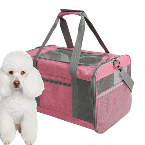 Bajbumgn Haustier-Reisetragetasche, Reise-Welpen-Tragetasche - Verstellbare Hundetransportboxen für Hunde - Hundetransportboxen für kleine Hunde, Katzenzubehör, gut belüftet, Oxford-Stoff, Bajbumgn Haustier-Reisetragetasche, Reise-Welpen-Tragetasche - Verstellbare Hundetransportboxen für Hunde - Hundetransportboxen für kleine Hunde, Katzenzubehör, gut belüftet, Oxford-Stoff, von Bajbumgn