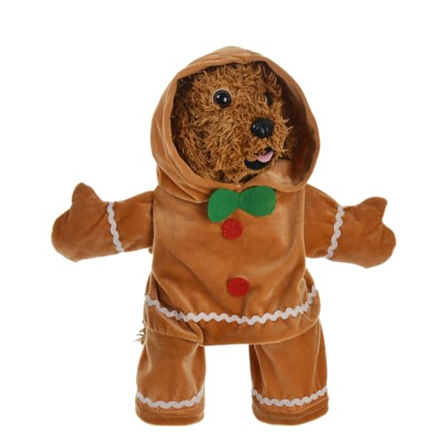 Bajbumgn Haustier-Weihnachtskleidung | -Plüschkostüm für Katzen,Weihnachtskleidung für kleine Hunde, Warmer, weicher Plüsch-Kapuzenpullover, Cosplay-Kostüme für Haustiere, Party, Verkleidung von Bajbumgn