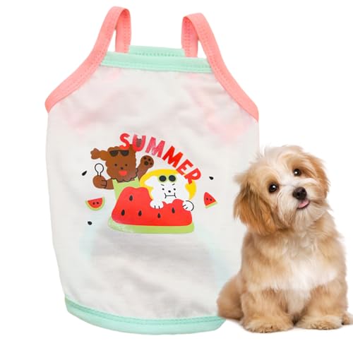 Bajbumgn Hundehemd, Haustierkleidung, Haustierkleidung für kleine Hunde, Ärmellose leichte, atmungsaktive Katzenoutfits für Camping -Gehen Geburtstags -Mode Travel Abenteuer von Bajbumgn