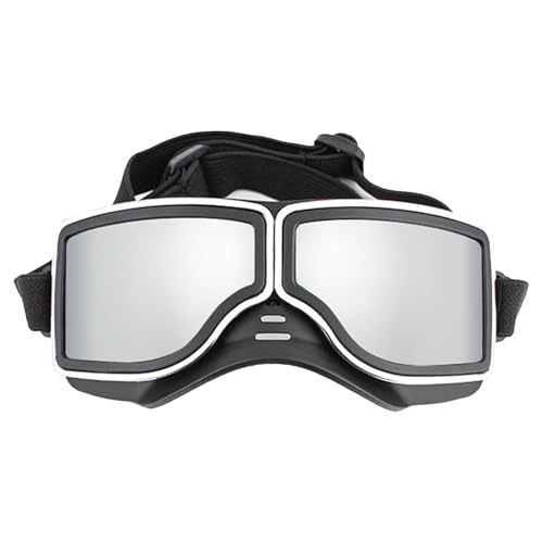 Bajbumgn Hundeschutzbrille | Schneesichere Schutzbrille Für Haustiere - UV-Schutz Sonnenbrille Für Mittelgroße Und Große Hunde Mit Verstellbarem Halteband von Bajbumgn