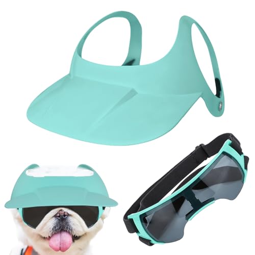 Bajbumgn Hundesonnenhut - wasserdichte Hunde Buckethut Mit Sonnenbrille | UV-Schutz wasserdichte Hundeschirmmütze Mit Sonnenbrille Für Welpen, Sommer & Wanderungen von Bajbumgn