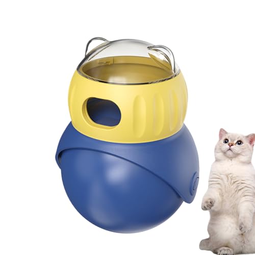 Bajbumgn Hundespielzeug Mit Leckerliball | Katzenspielzeug Mit Nachfüllbarem Futterball | Interaktives Fütterungsspielzeug, Verstellbarer Futterautomat Zur Welpenförderung Und Katzensimulation von Bajbumgn