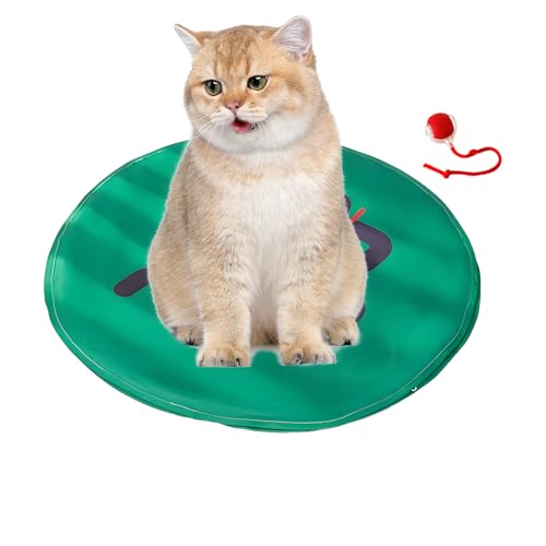 Bajbumgn Interaktiver Katzenball Spielzeug - Automatisch Bewegender Spielball Mit Beutel | Fangspiel Mit Versteckmöglichkeit Für Interaktives Spiel, Training Und Jagdsimulation von Bajbumgn