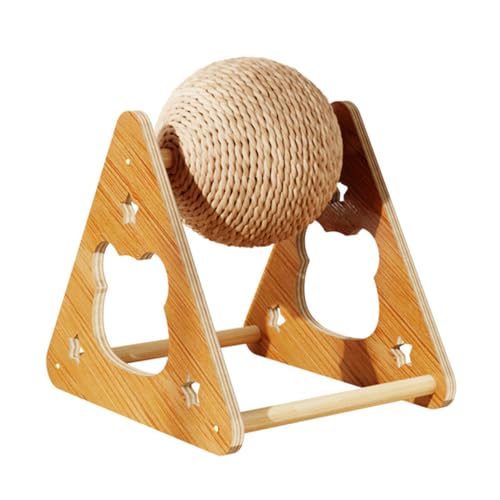 Bajbumgn Katzen Kratzball Spielzeug,Sisal Ball Kratzspielzeug - Vertikales Trainingsrad Mit Holzrahmen Zur Krallenpflege Für Kätzchen Welpen Kaninchen Klettern Indoor Spiel Bajbumgn Katzen Kratzball Spielzeug,Sisal Ball Kratzspielzeug - Vertikales Trainingsrad Mit Holzrahmen Zur Krallenpflege Für Kätzchen Welpen Kaninchen Klettern Indoor Spiel von Bajbumgn