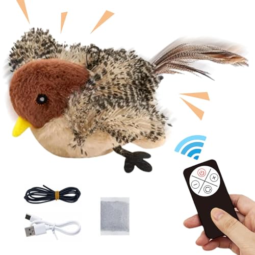 Bajbumgn Katzenspielzeug Vogel Simuliertes Zwitscherndes, Elektrisches Vogelspielzeug, Flapping Bird Cat Toy Katzenspielzeug Vogel Flügelschlagen, Katzenspielzeug Mit Katzenminze Bajbumgn Katzenspielzeug Vogel Simuliertes Zwitscherndes, Elektrisches Vogelspielzeug, Flapping Bird Cat Toy Katzenspielzeug Vogel Flügelschlagen, Katzenspielzeug Mit Katzenminze von Bajbumgn