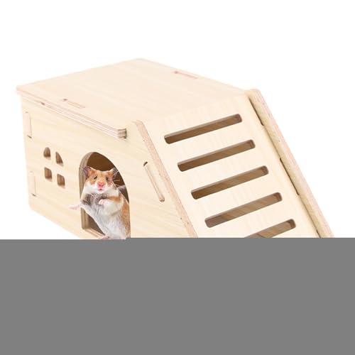 Bajbumgn Nagetierhaus, Ausbruchsicheres Holz-Hamsterhaus, Nagfestes Interaktives Zubehör Kleintierhütte Für Ruhen Klettern Bewegung Futtersuche Bajbumgn Nagetierhaus, Ausbruchsicheres Holz-Hamsterhaus, Nagfestes Interaktives Zubehör Kleintierhütte Für Ruhen Klettern Bewegung Futtersuche von Bajbumgn