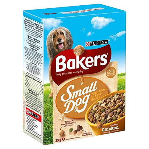 Bäcker Kleiner Hund Huhn & Gemüse Trockenfutter 1 Kg (Packung mit 6) von Bakers