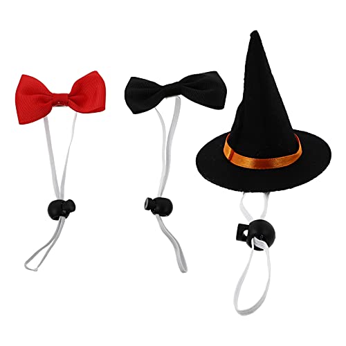 balacoo 1 Set Halloween Pet Kostüm Hexe Hut Und Bowtie Pet Wizard Cosplay Magichat mit Elastische Lock für Hund Katze Spooky Nacht Party Kleid von balacoo