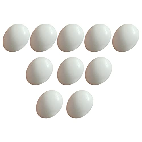 Balacoo 10Pcs Kunststoff Eier Simulierte Vogel Eier Papagei Nymphensittich Dummy Eier Vogel Lieferungen für Racing Tauben von balacoo